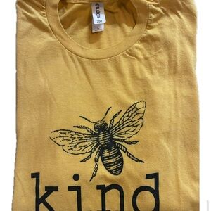 Tultex Yellow Tee with Bee Kind Graphic